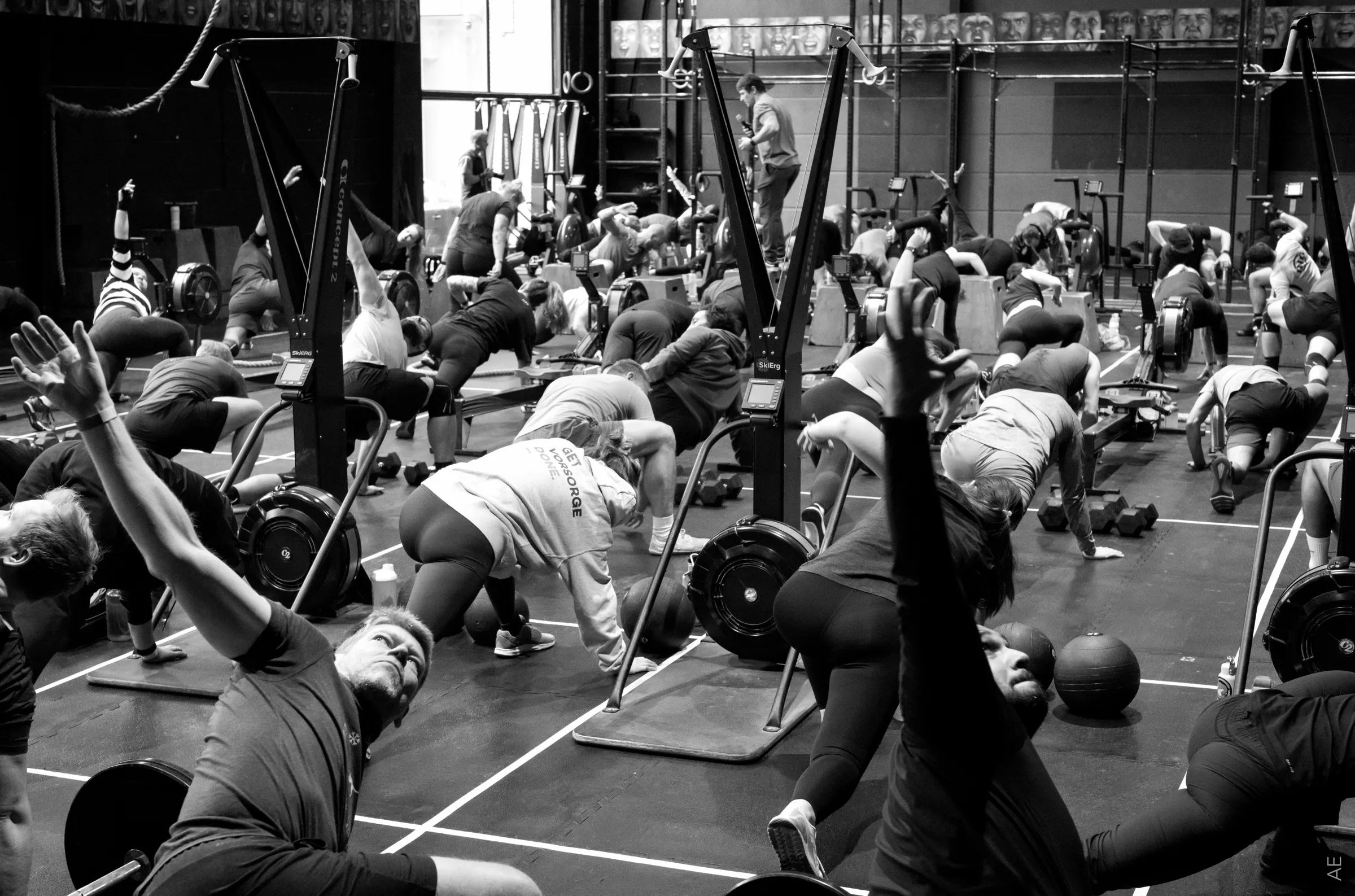 warming up for the Christmas Marathon