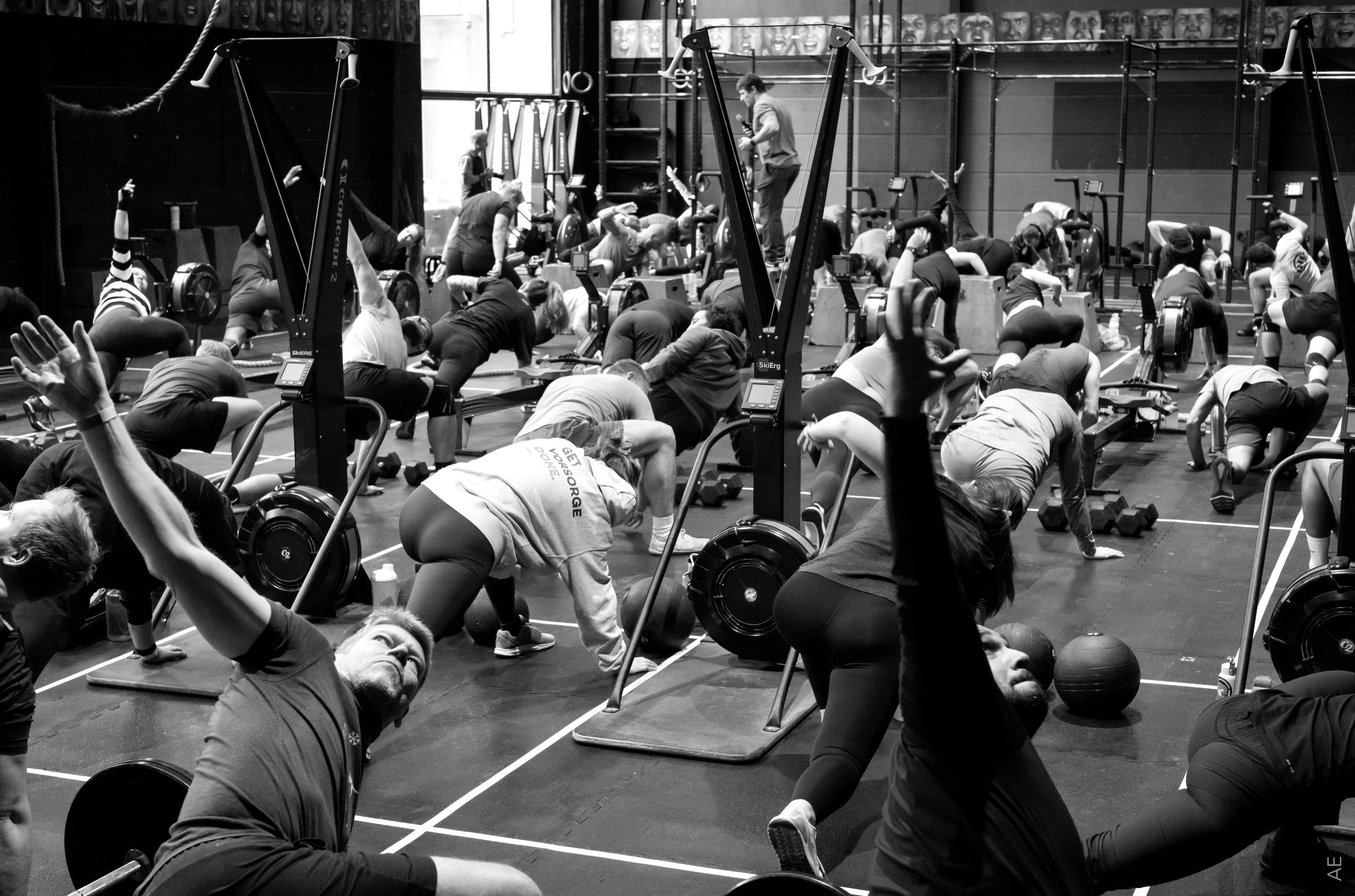 warming up for the Christmas Marathon